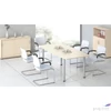Kép 2/2 - Tárgyalóaszta íves szürke fémlábba 80/95x190cm MAYAH Freedom SV-43 juhar