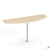 Kép 1/2 - Tárgyalótoldat íves szürke fémlábba 45x140cm MAYAH Freedom SV-49 juhar
