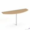 Kép 1/2 - Tárgyalótoldat íves szürke fémlábba 45x140cm MAYAH Freedom SV-49 kőris