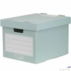 Kép 1/3 - Tárolódoboz karton Fellowes 33,3x28,5x39 cm Style, zöld-fehér