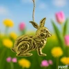 Kép 1/3 - Tavaszi dekor akasztós dísz nyuszi 7,5x1x8cm SDDST5 élethű