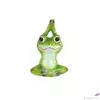 Kép 2/2 - Tavaszi dekor béka kerámia Yoga frog Jesse M green 15cm jógázó béka