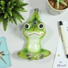 Dekor béka kerámia Yoga frog Jesse M green 15cm jógázó béka SDDST53