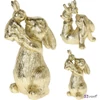 Tavaszi dekor figura nyúl, arany