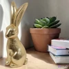 Dekor nyúl húsvéti 49cm arany színű nyúl 19x15x48,5cm SDDST5 élethű
