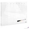 Kép 2/4 - Tervezőtábla üveg mágneses felület heti 43x56cm NOBO Home fehér