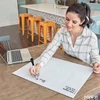 Kép 4/4 - Tervezőtábla üveg mágneses felület heti 43x56cm NOBO Home fehér