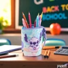 Kép 3/4 - Tolltartó Mona egyterű Stitch Pasztell üres,