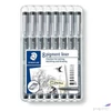 Kép 1/5 - Tusfilc készlet Staedtler 8 különböző vonalvastagság Pigment liner 308, fekete