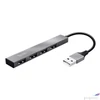 Kép 1/7 - USB elosztó-HUB 4 port USB 2.0 TRUST Halyx ezüst