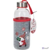 Üveg kulacs 400ml Karácsonyi mintás 3féle KPM25