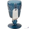 Kép 1/2 - Pohár üvegkehely 16cm kék talpas üvegpohár 275ml Katie Alice: Vintage Indigo