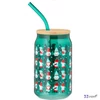 Üvegpohár 500ml karácsony mintás 2féle kpm25