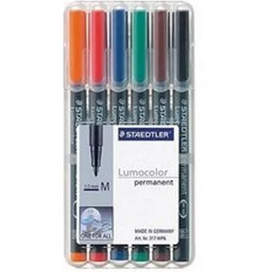 Alkoholos marker Staedtler Lumocolor 317 M OHP 1mm kúpos 6színű Írószerek STAEDTLER 317 WP6