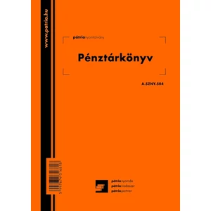 Ny T 504 Pénztárkönyv