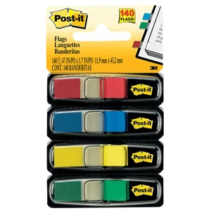 Jelölőcimke 12x44 3M/ Post-it 683-4AB 4szín 140lap/csom LPJ6834AB