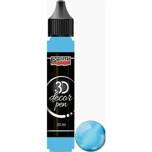 3D dekortoll Pentart csillogó 30ml kékezüst