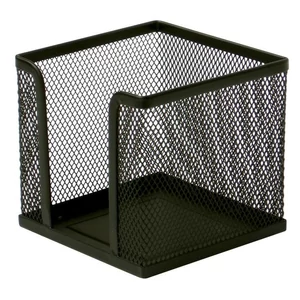 FémháLós jegyzettömb tartó ezü FÉMHÁLÓS JEGYZETTÖMBTARTÓ 10X10X8CM ezüst fémhálós irodai termécsalád