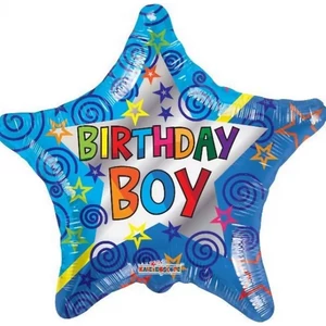 Partylufi fólia 18+csillag Happy Birthday Boy