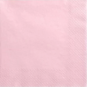 Szalvéta PartyDeco 3rétegű papír, 33x33cm Light Pink (20lap/csomag) parti szalvéta