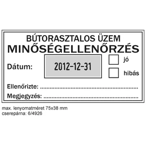 Bélyegző Trodat 4726 ISO / dátumbélyegző 75 x 38 mm dát.: 4 mm