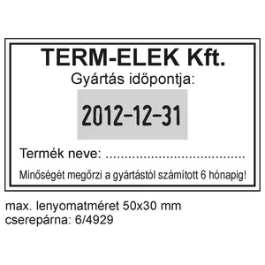 Bélyegző Trodat 4729 dátumbélyegző 50 x 30 mm, dát.: 3 mm