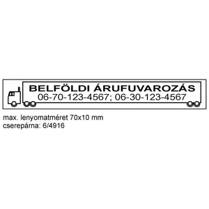 Bélyegző Trodat 4916 +6/4916 párna önfestékező bélyegző 70 x 10 mm