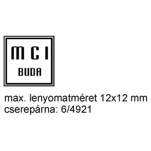 Bélyegző Trodat 4921 Printy+6/4921 párna 12 x 12 mm