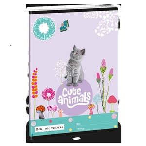 Füzet 21-32 A5 vonalas Ars Una Cute Animals-kitten (5368) 24 cica 53623683
