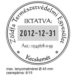 Bélyegző Trodat 5415 fém dátumbélyegző O 45 mm, dát.: 4 mm