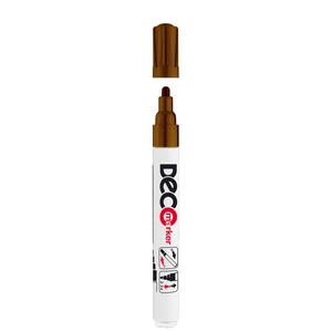 Lakkmarker deco marker barna kerek hegyű 2-4mm lakkfilc, fémre, fára, műanyagra