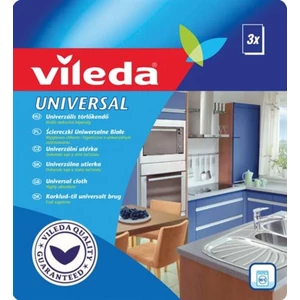 Törlőkendő Vileda Universal 34x36cm 3db/csomag fehér-piros