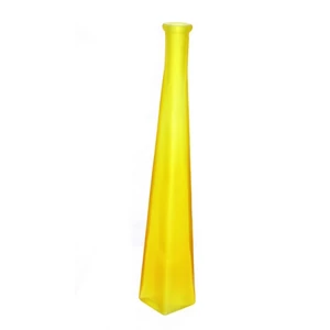 Üvegváza 32cm homoksárga