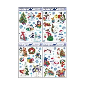 Ablakmatrica karácsonyi statikus színes karácsonyi motívumok 20x27cm