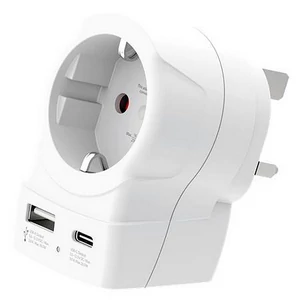 Adapter Egyesült Királyságba utazóknak USB-C + USB-A SKROSS