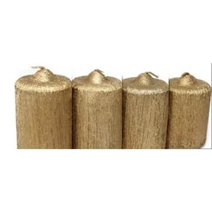 Adventi gyertya kapart metál arany, 4x4x4cm, darabos Égési idő: 7 óra a termék ára 1db-ra értendő!