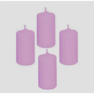 Adventi gyertya matt lila Orgona lila 4x4x6cm darabos! a termék ára 1db-ra értendő!
