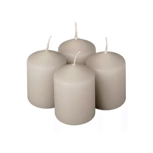 Adventi gyertya matt Pasztel szürke 4x4x6cm darabos! a termék ára 1db-ra értendő!