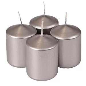 Adventi gyertya metál ezüst intenzív Ezüst 4x4x6cm darabos! a termék ára 1db-ra értendő!