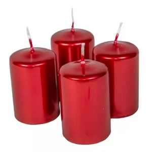 Adventi gyertya metál Metál Piros 4x4x6cm darabos! a termék ára 1db-ra értendő!