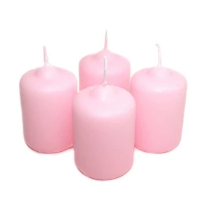 Adventi gyertya metál rózsaszí pasztel Rózsaszín 4x4x6cm darabos! a termék ára 1db-ra értendő!