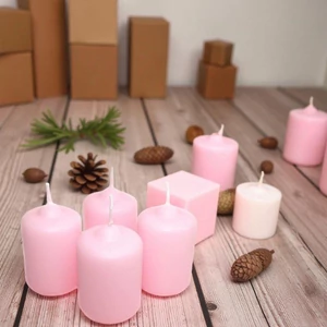 Adventi gyertya metál Rózsaszín 4x4x6cm darabos! a termék ára 1db-ra értendő!