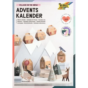 Adventi naptár készítő szett 113 részes "havas falu