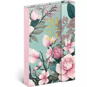 Agenda mágneses 2025 Pink bloom, 11x16 cm Realsystem 2025 kollekció!