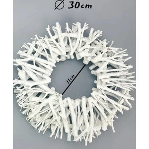 Ágkoszorú fehér 30cm