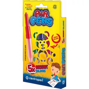 AIR PENS fújós filctollkészlet 5db+1 sablon Bright Colors