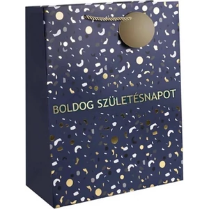 Ajándéktasak kék/arany Boldog Születésnaot 370458