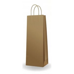 Ajándéktasak sodrott füles Ajándéktasak, italtasak 14x39x8cm, natúr