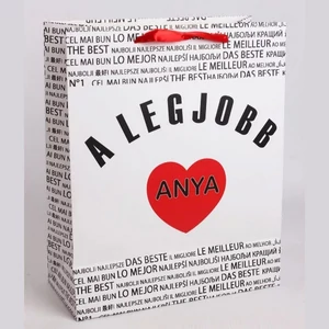 Ajándéktasak szalagfüles Legjobb Anya 26x32Cm 