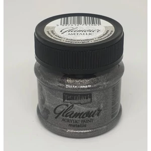 Akrilfesték Glamour metál 50ml Pentart - ezüst fekete